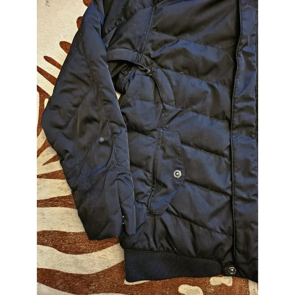 Men's Northface 600 Down RECCO Sz M Black Zippered Ski/Snow Jacket Puffer